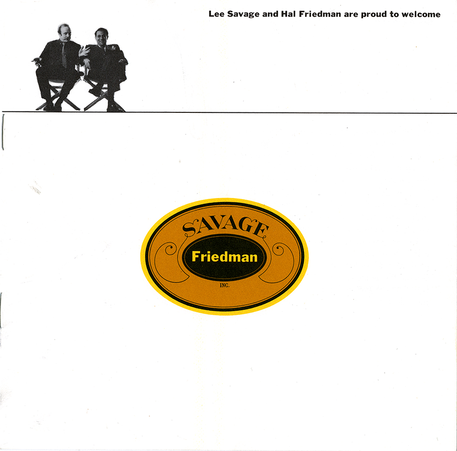 Savage Friedman brochure announcing personnel changes